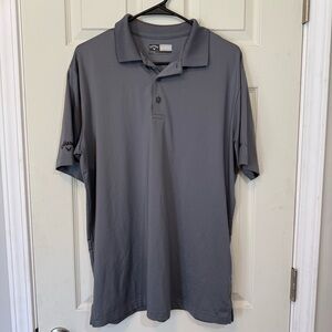 Callaway Opti-Dri Gray Performance Golf Polo Shirt Men’s Medium